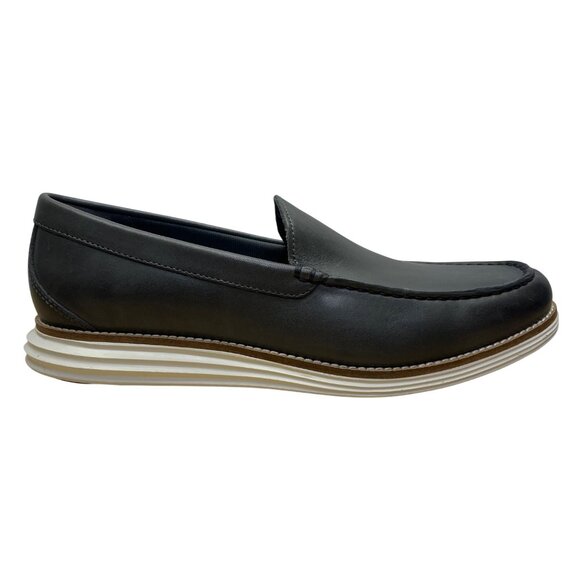 Cole Haan Men's Grey Leather Original Grand.Os Venetian Slip-On Loafer Size 9M - Picture 1 of 8